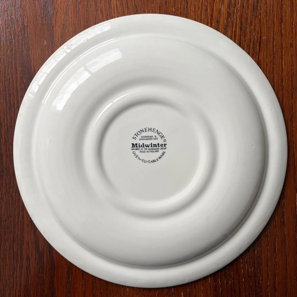 2 Stonehenge White MIDWINTER Dinner Plates - Picture 5 of 7